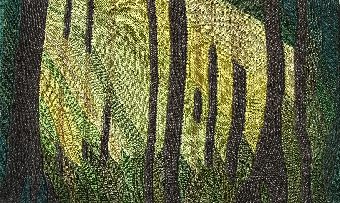 Gabriele Tippel - Hier sieht man "Mein Villinger Stadtwald" Wandbild in KlugeStrickArt